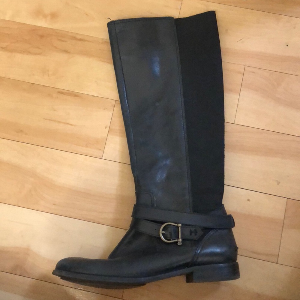 Sperry black leather riding boots
